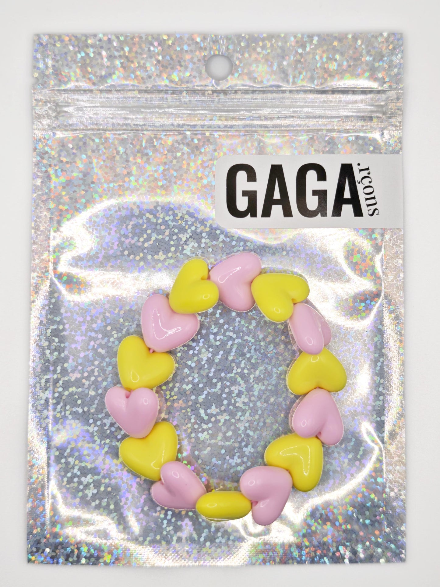 Bracelet GAGA - Maxi Rose pastel & Jaune pep's (enfant)