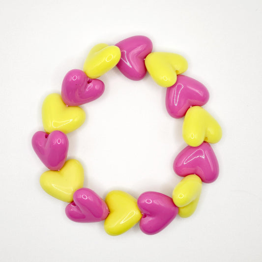 Bracelet GAGA - Maxi Fuchsia & Jaune pep's