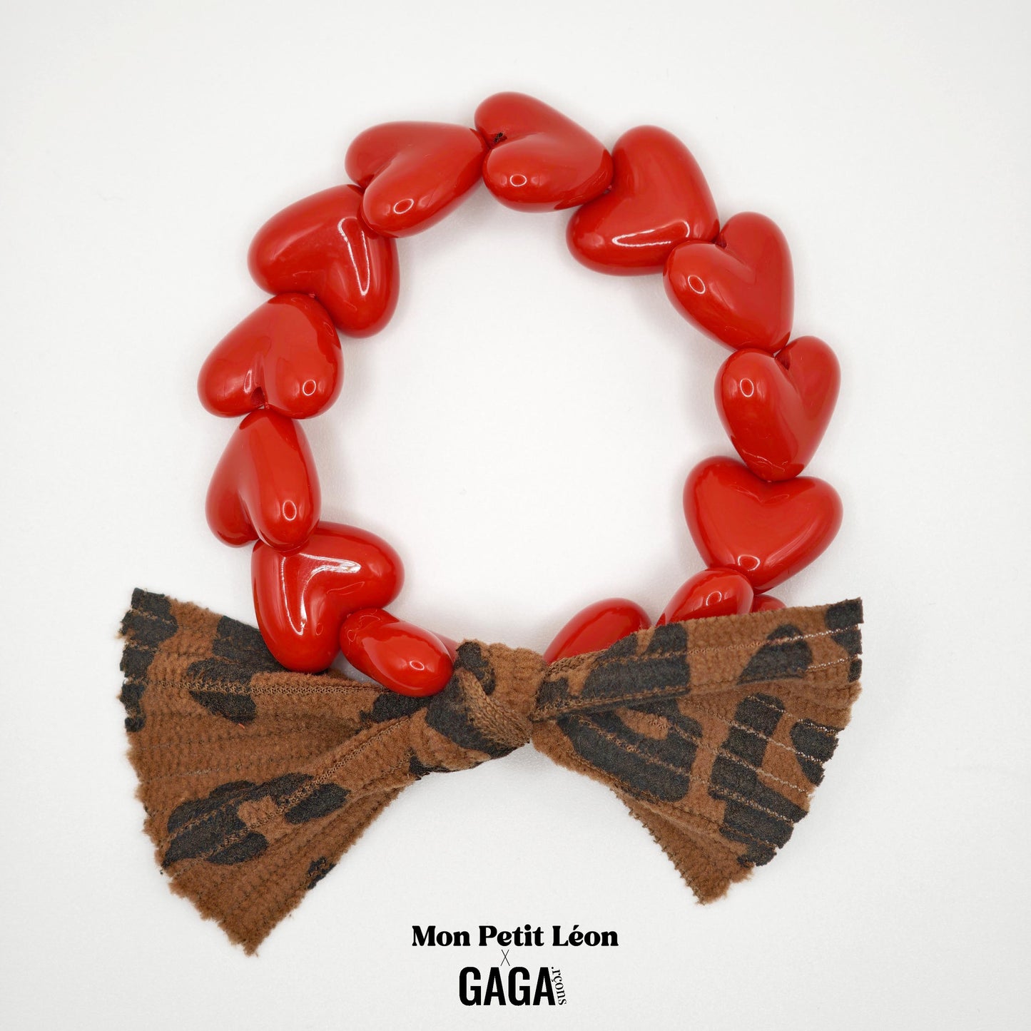 Mon Petit Léon X GAGArçons - Maxi Rouge & Maxi noeud Léopard