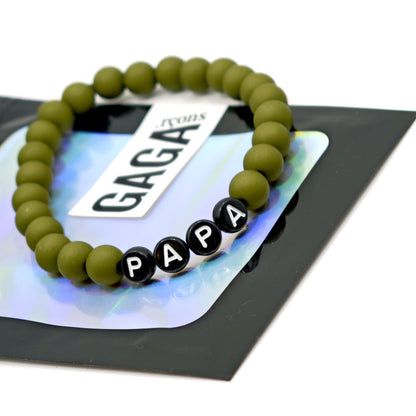 Bracelet GAGA - Kaki mat & Noir