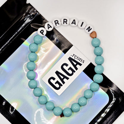 Bracelet GAGA - Bleu Lagon, blanc & Mini 🤎