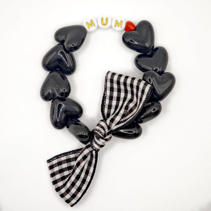 Bracelet GAGA - Maxi Noir ♥️ & Noeud vichy
