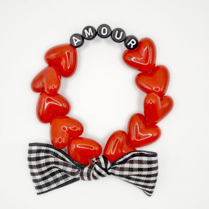 Bracelet GAGA - Maxi Rouge & Noeud vichy