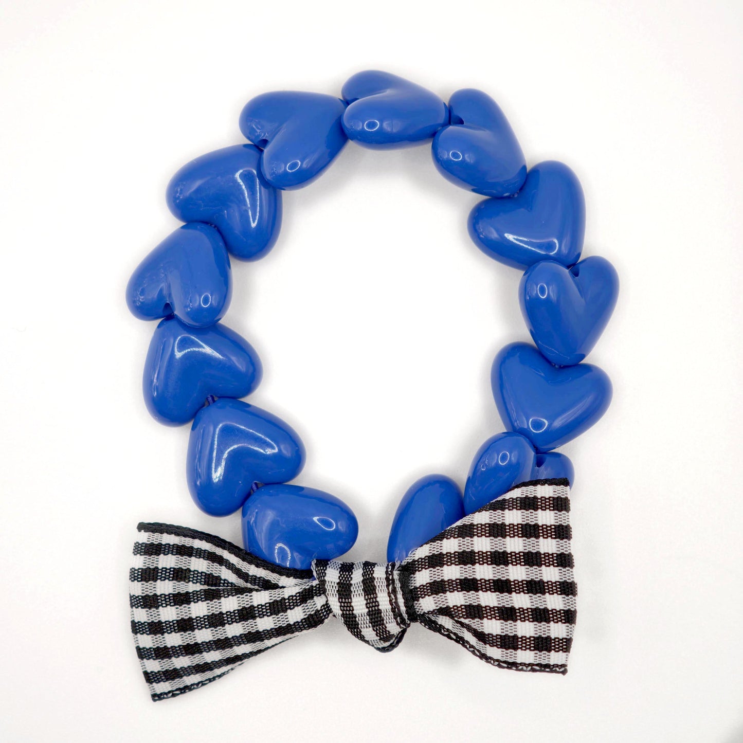 Bracelet GAGA - Only Bleu pop & Noeud Vichy