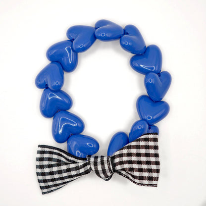 Bracelet GAGA - Only Bleu pop & Noeud Vichy