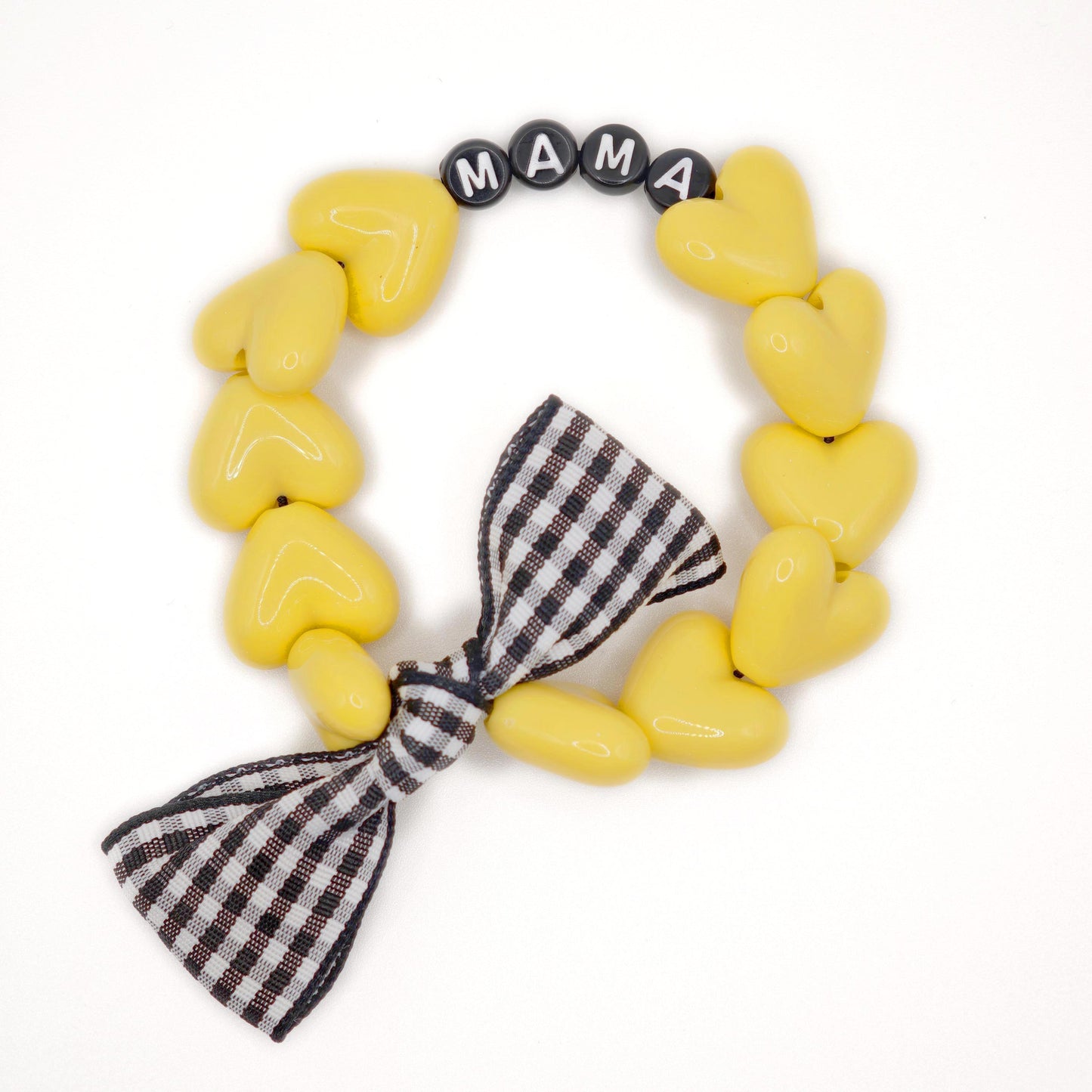 Bracelet GAGA - Maxi Jaune Seventies & Noeud vichy
