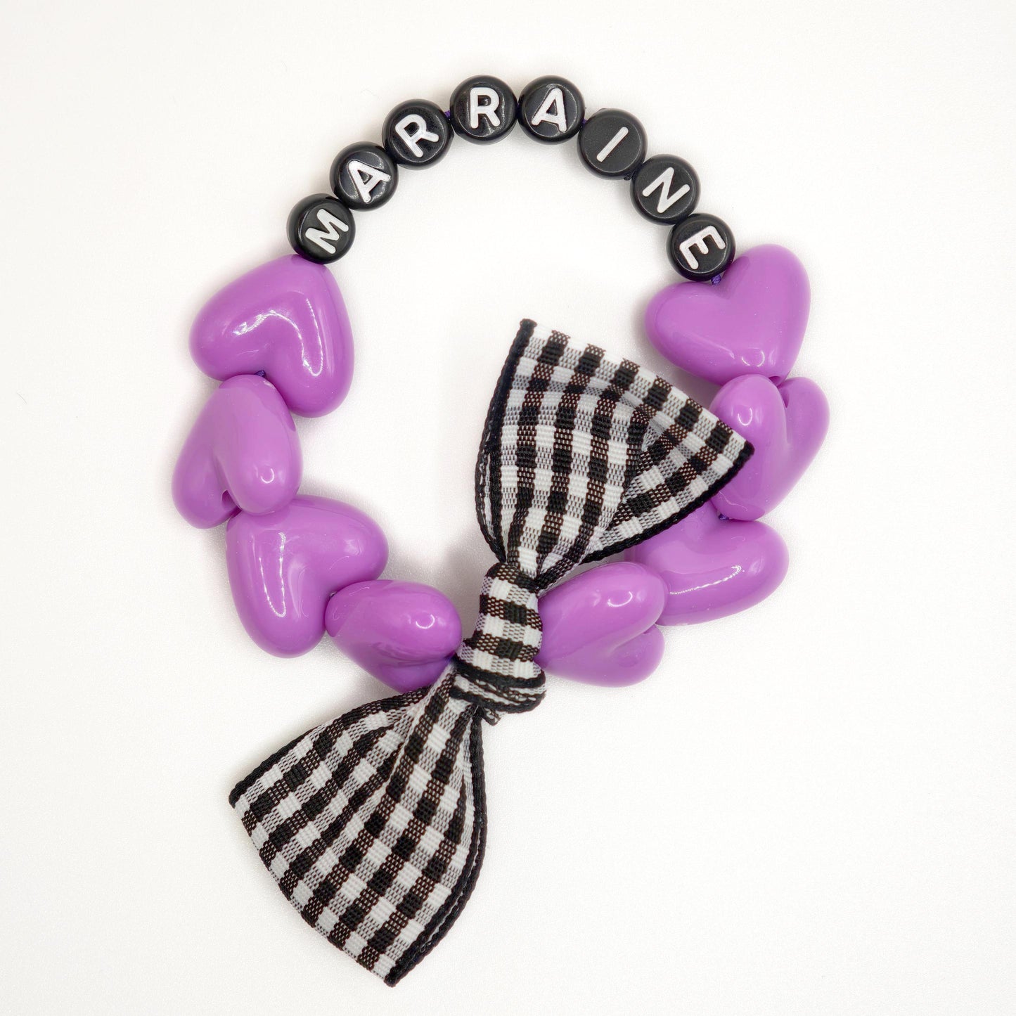 Bracelet GAGA - Maxi Violet & Noeud vichy