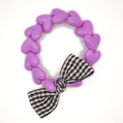 Bracelet GAGA - Only Violet & Noeud Vichy