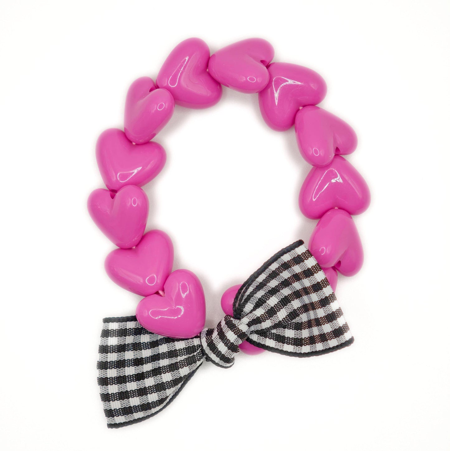 Bracelet GAGA - Only Fuchsia & Noeud Vichy