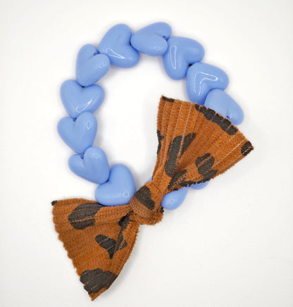 Bracelet GAGA - Only Bleu sixties & Noeud Léopard