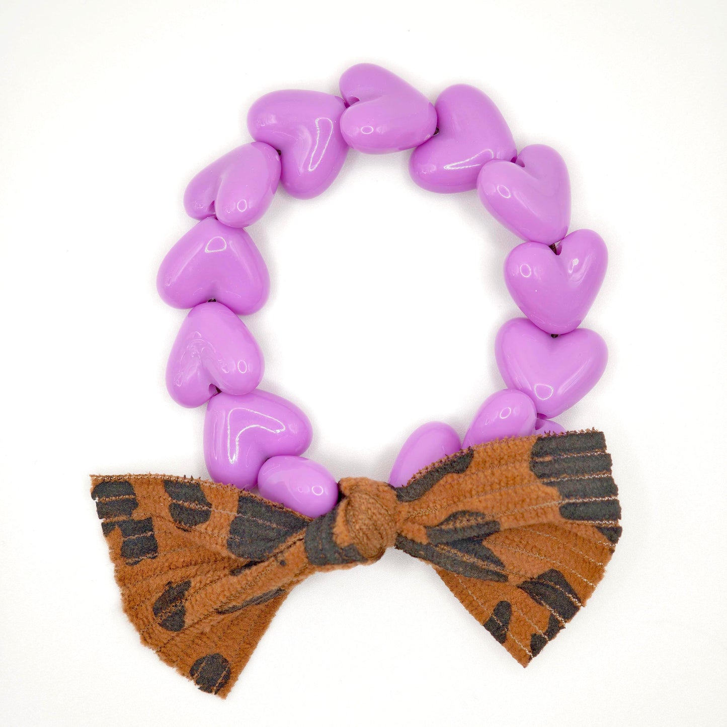 Bracelet GAGA - Only Violet & Noeud Léopard