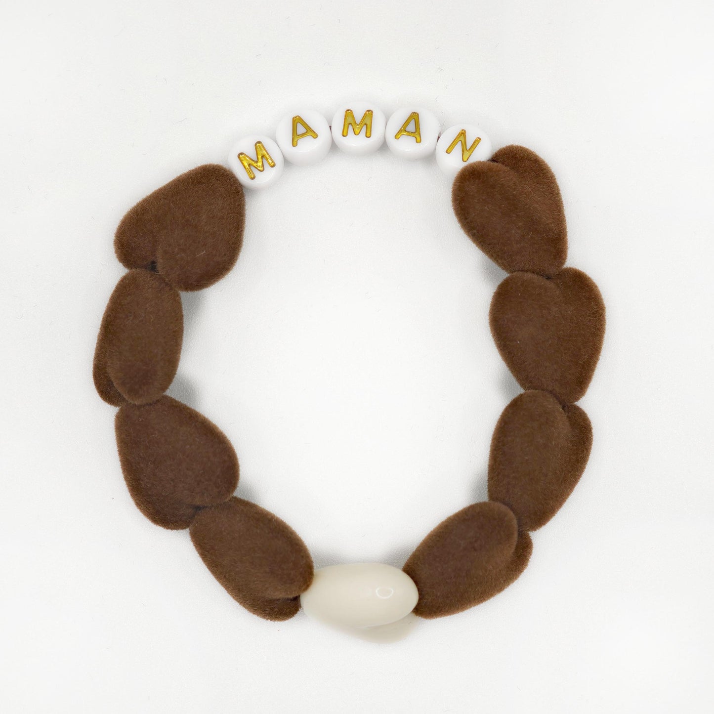 Bracelet GAGA - Maxi Velours Marron & Maxi Beige
