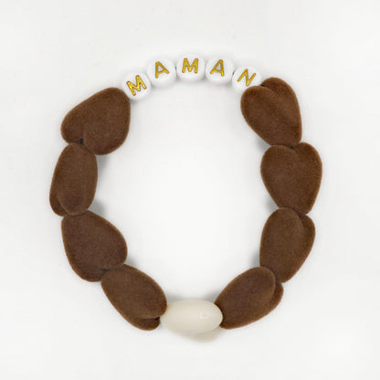 Bracelet GAGA - Maxi Velours Marron & Maxi Beige