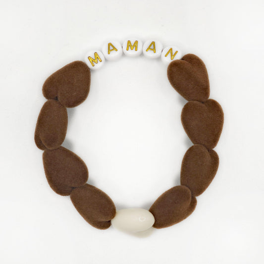 Bracelet GAGA - Maxi Velours Marron & Maxi Beige