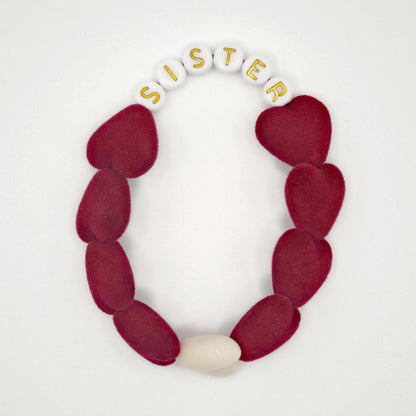 Bracelet GAGA - Maxi Velours Bordeaux & Maxi Beige
