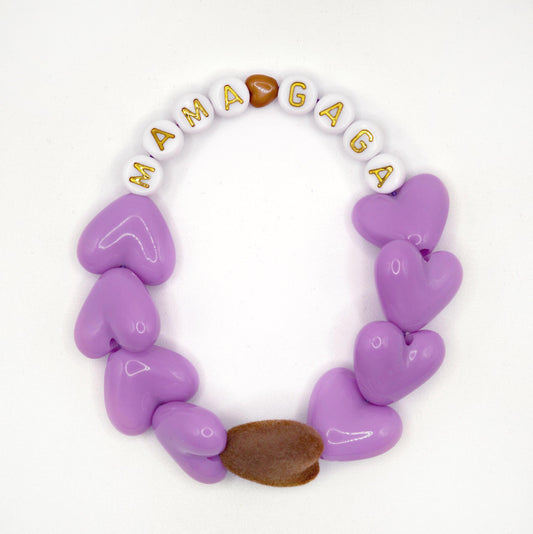 Bracelet GAGA - Maxi Violet & Maxi Velours Marron