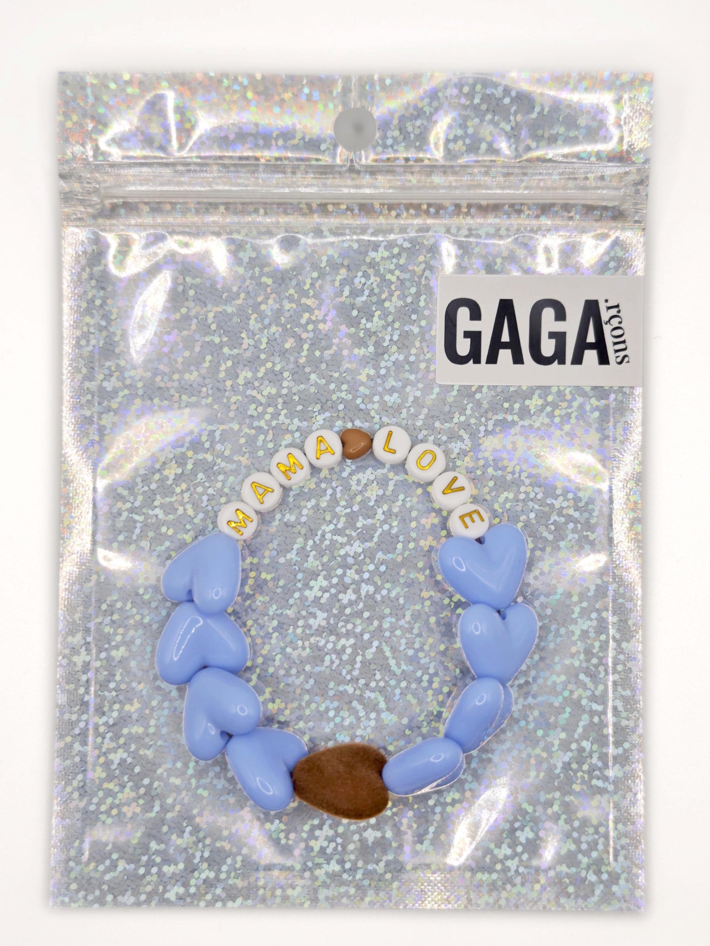 Bracelet GAGA - Maxi Bleu sixties & Maxi Velours Marron