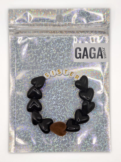 Bracelet GAGA - Maxi Noir & Maxi Velours Marron