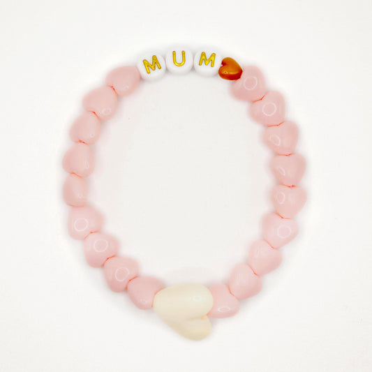 Bracelet GAGA - Candy, mini 🤎 & Maxi coeur Beige