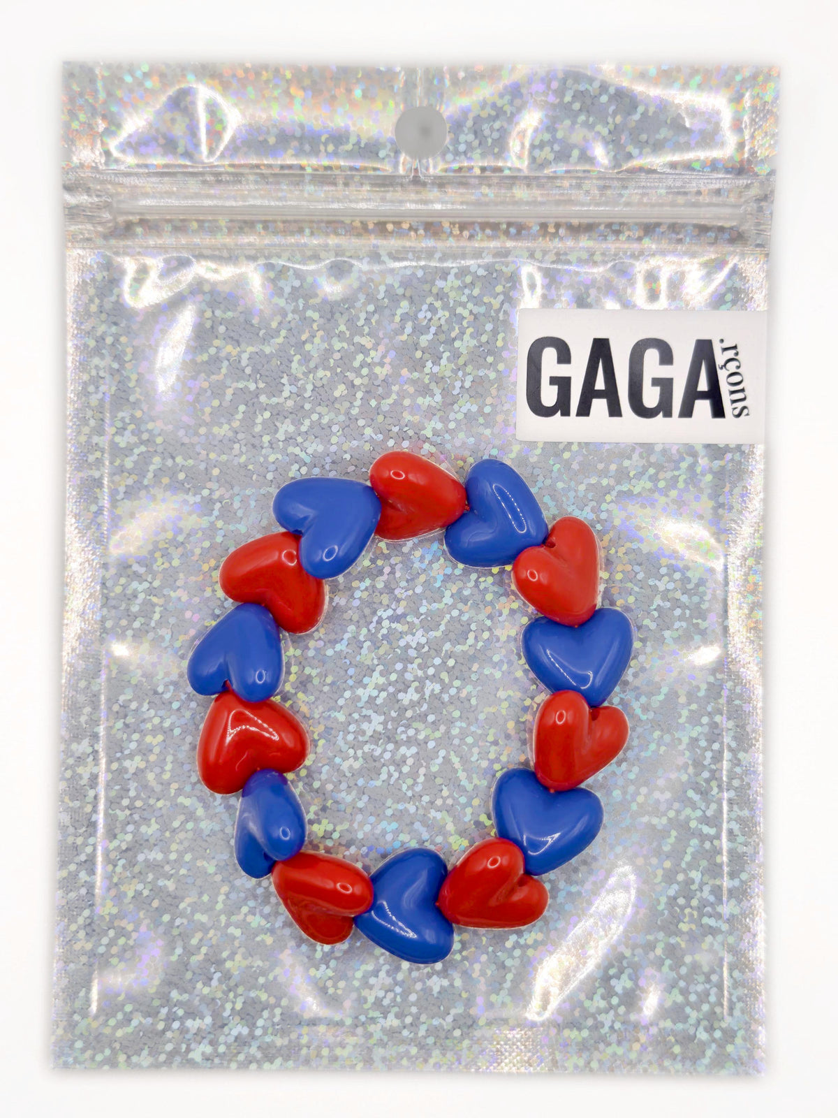 Bracelet GAGA - Maxi Bleu pop & Rouge