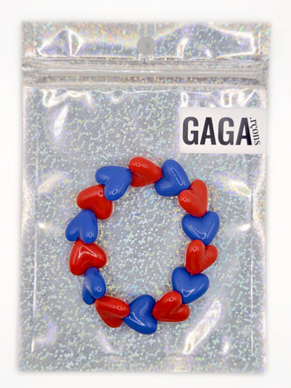 Bracelet GAGA - Maxi Bleu pop & Rouge