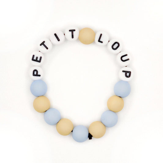 Bracelet GAGA - Bicolor Bleu ciel, Camel & Blanc