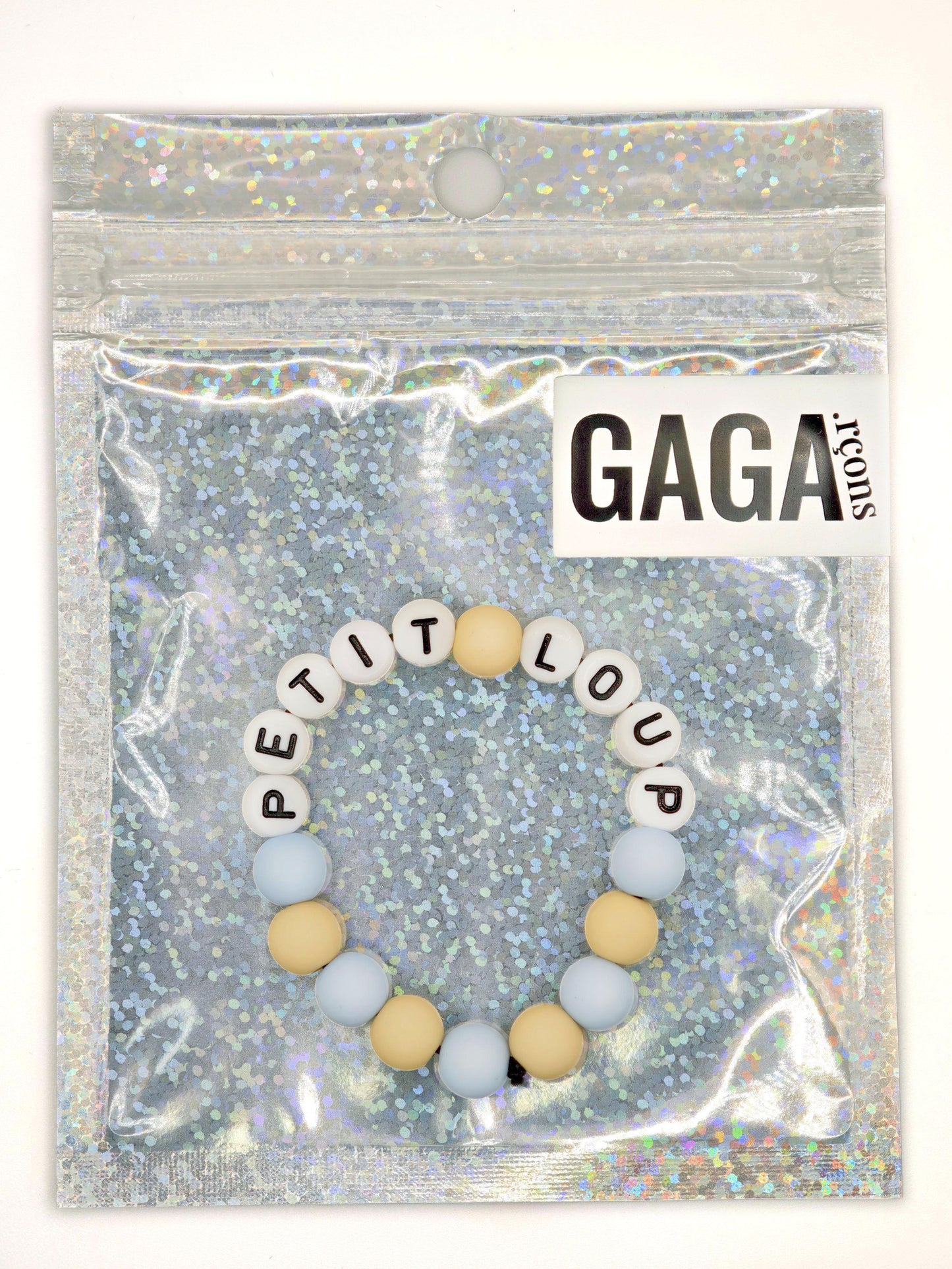 Bracelet GAGA - Bicolor Bleu ciel, Camel & Blanc