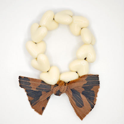 Bracelet GAGA - Only Beige & Maxi Noeud Léopard (enfant)
