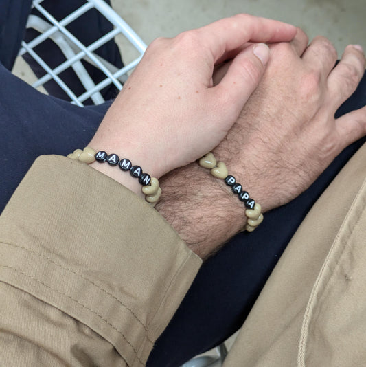 Bracelet GAGA - Café au lait & Noir