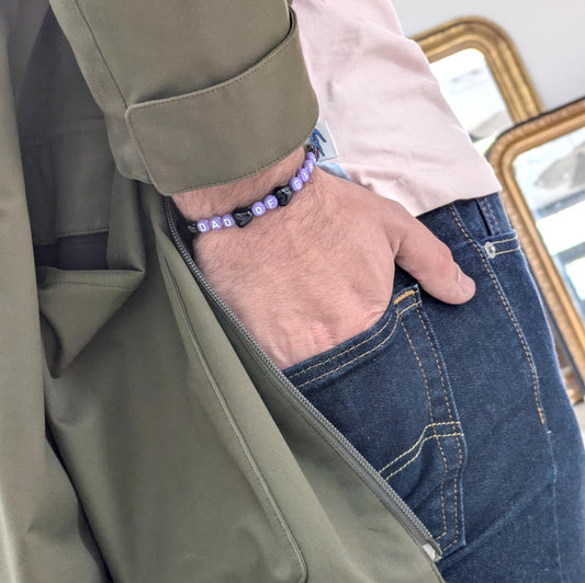 Bracelet GAGA - Noir & Violet