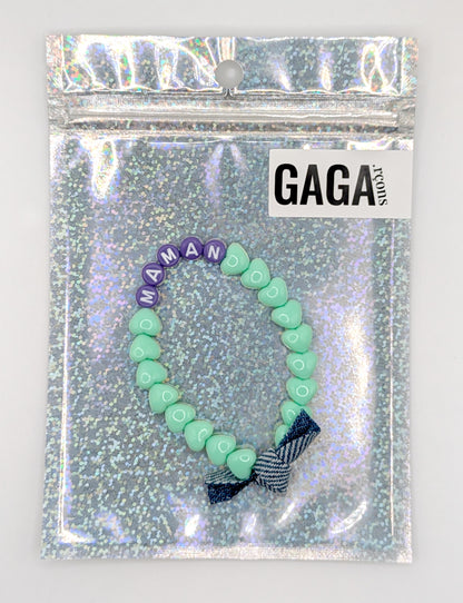 Bracelet GAGA - Menthe pastel, Violet & Jean