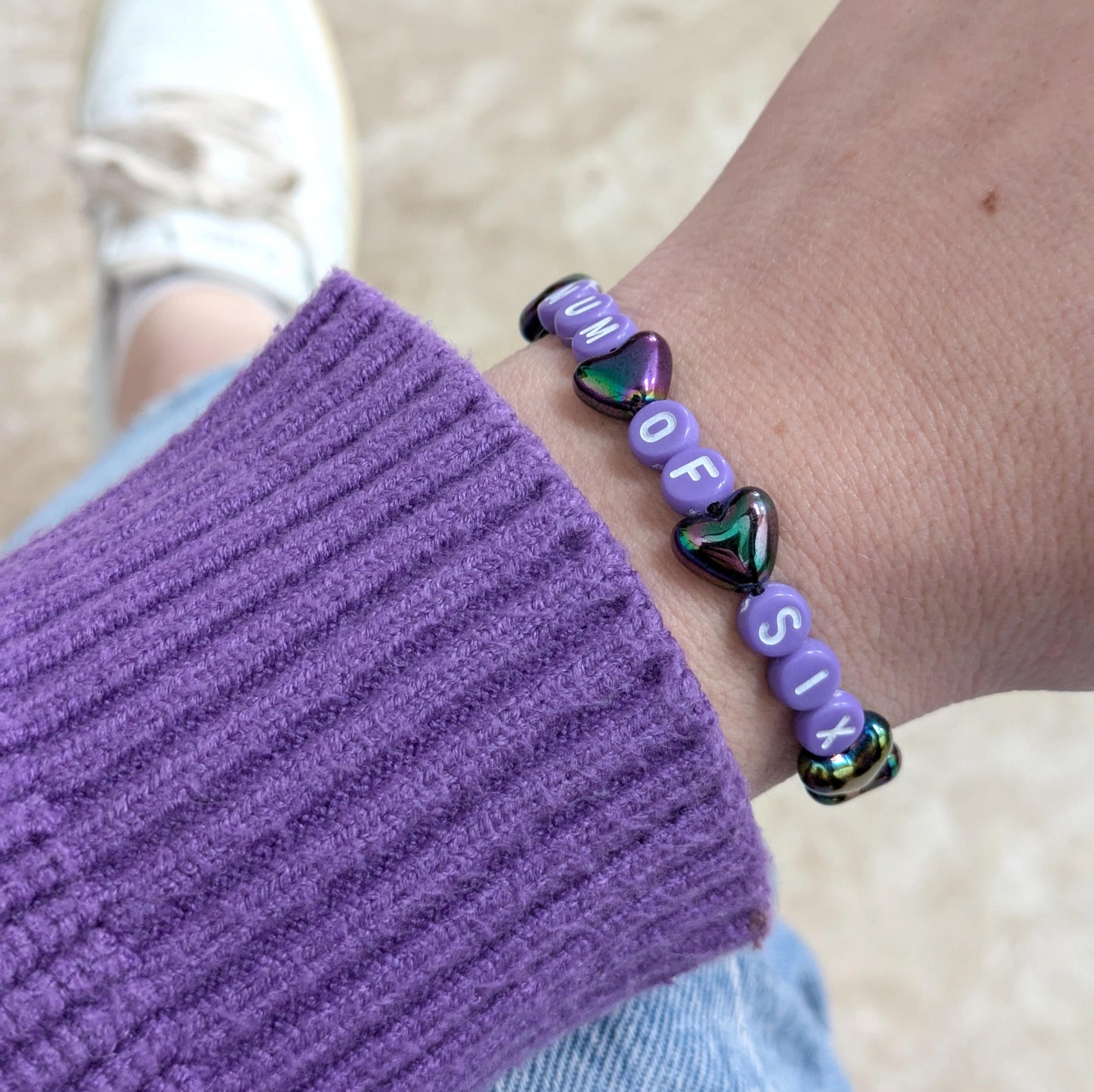 Bracelet GAGA - Noir holographique, Violet & Jean