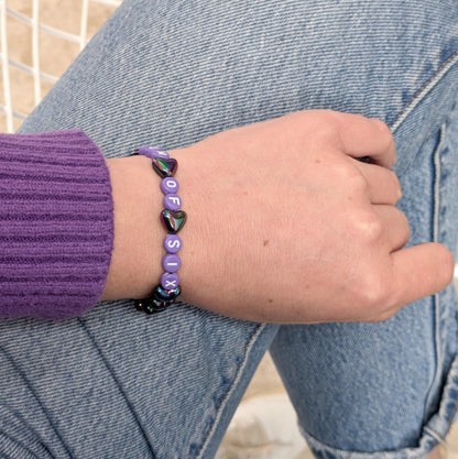Bracelet GAGA - Noir holographique, Violet & Jean
