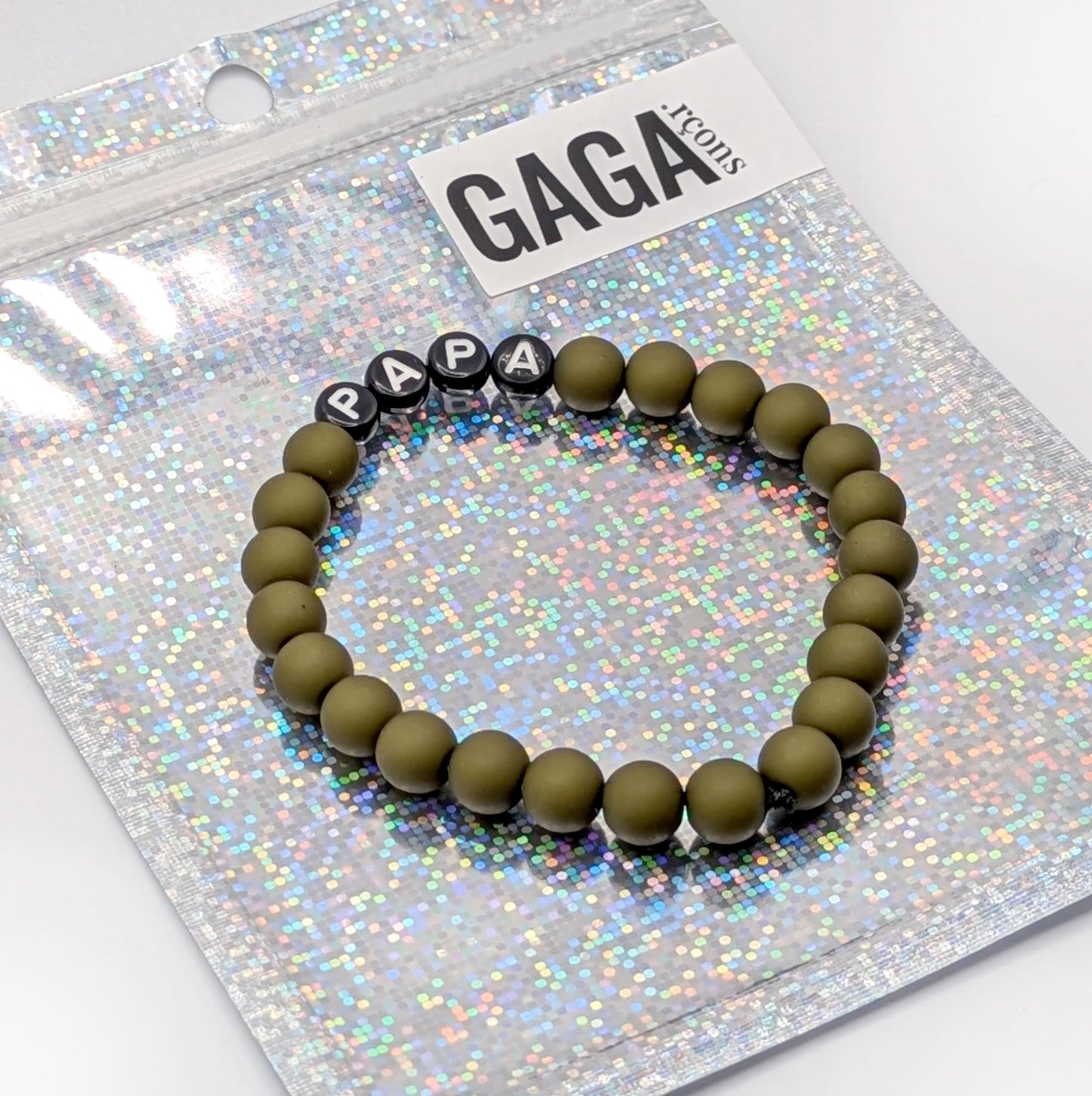 Bracelet GAGA - Kaki mat & Noir