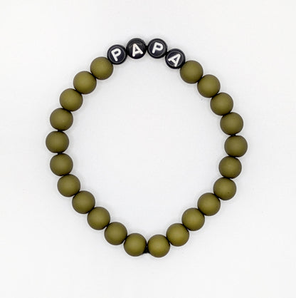 Bracelet GAGA - Kaki mat & Noir