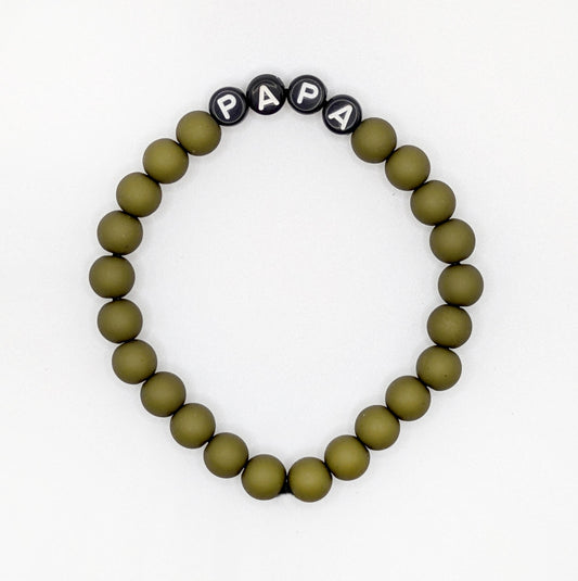 Bracelet GAGA - Kaki mat & Noir