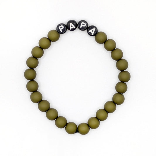 Bracelet GAGA - Kaki mat & Noir