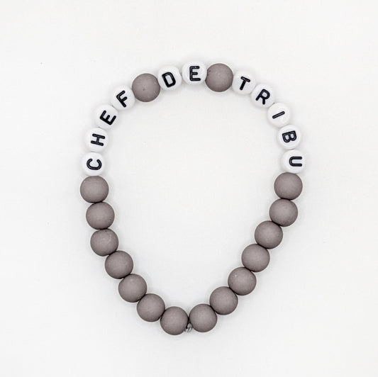 Bracelet GAGA - Gris anthracite mat & Noir