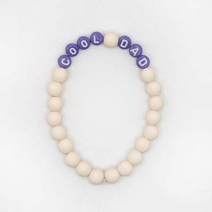 Bracelet GAGA - Ivoire mat & Violet