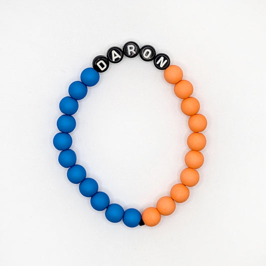 Bracelet GAGA Bicolor - Orange, Bleu royal mat & Noir