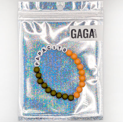 Bracelet GAGA Bicolor - Orange, Kaki mat & Noir
