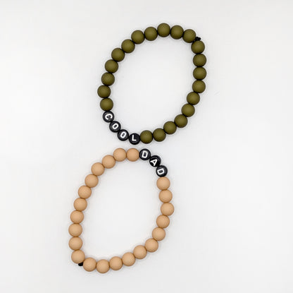 Double Bracelet GAGA - Kaki, Camel & Noir