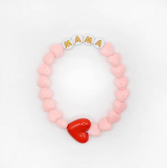 Bracelet GAGA - Candy, Blanc doré & Maxi coeur