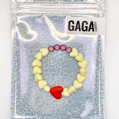 Bracelet GAGA - Citron, Violet doré & Maxi coeur