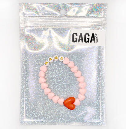 Bracelet GAGA - Candy, Blanc doré & Maxi coeur