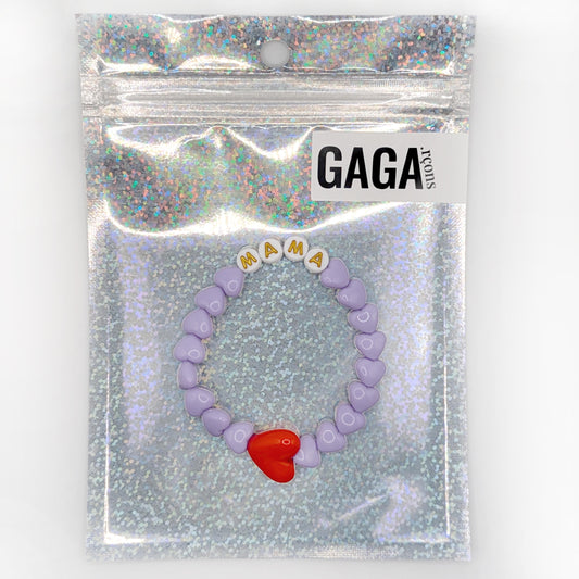 Bracelet GAGA - Lila, Blanc doré & Maxi coeur