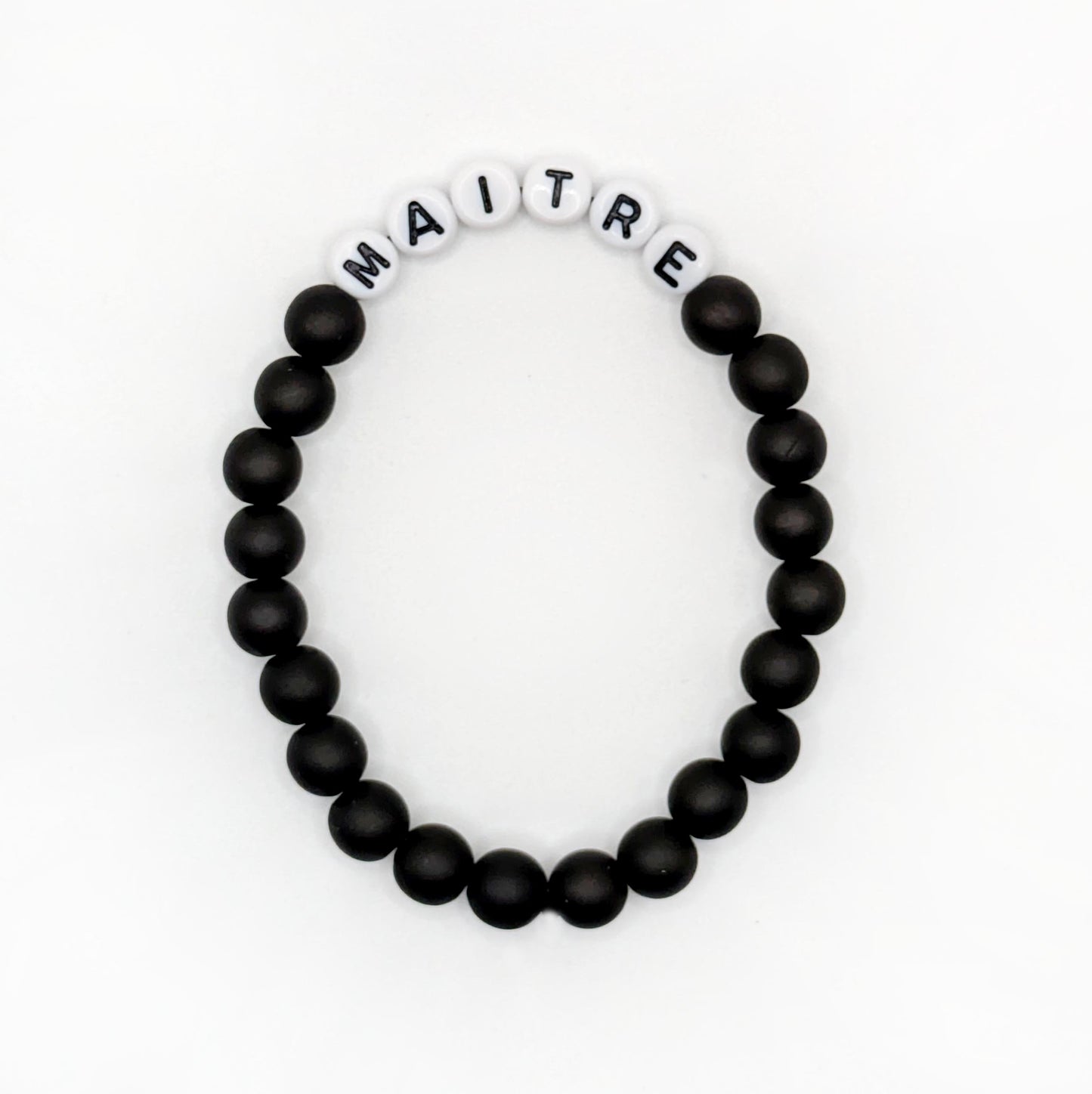 Bracelet GAGA - Noir mat & Blanc