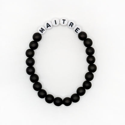 Bracelet GAGA - Noir mat & Blanc