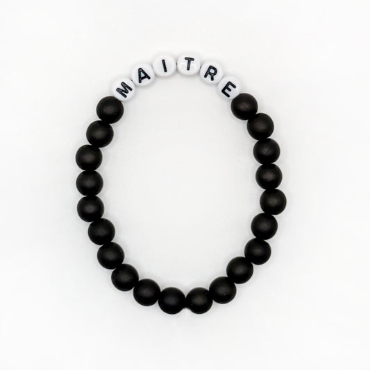 Bracelet GAGA - Noir mat & Blanc