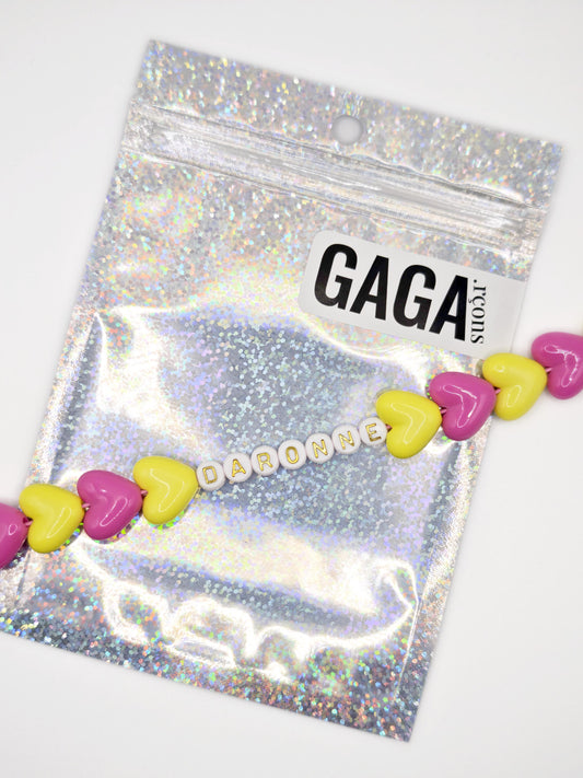 Bracelet GAGA - Maxi Fuchsia & Jaune pep's
